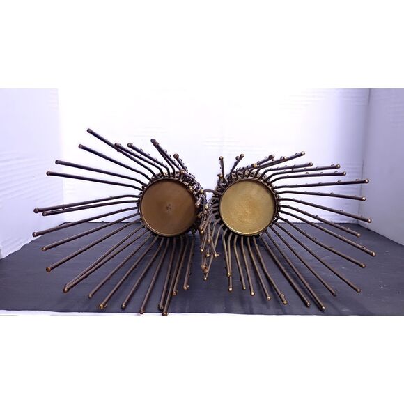 Benzara PAIR 14" Brass Metal Twig HRT-82745 Candle Holders - Picture 4 of 6